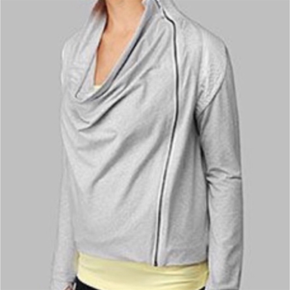 Lululemon sway cowl neck grey moto jacket